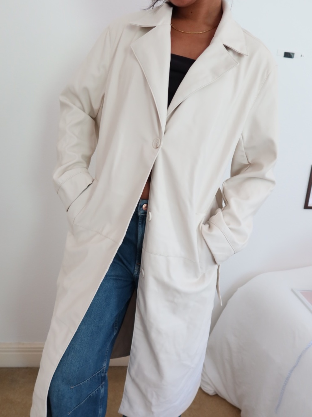 Stoosh Neutral Beige Trench Coat for Women (NWT)